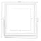 Fabulaxe Modern Metal Floating Tabletop Square Photo Picture Frame w/Glass Cover and Easel Stand, Gold 4 x 4 QI004066.GD.S - alternate 3